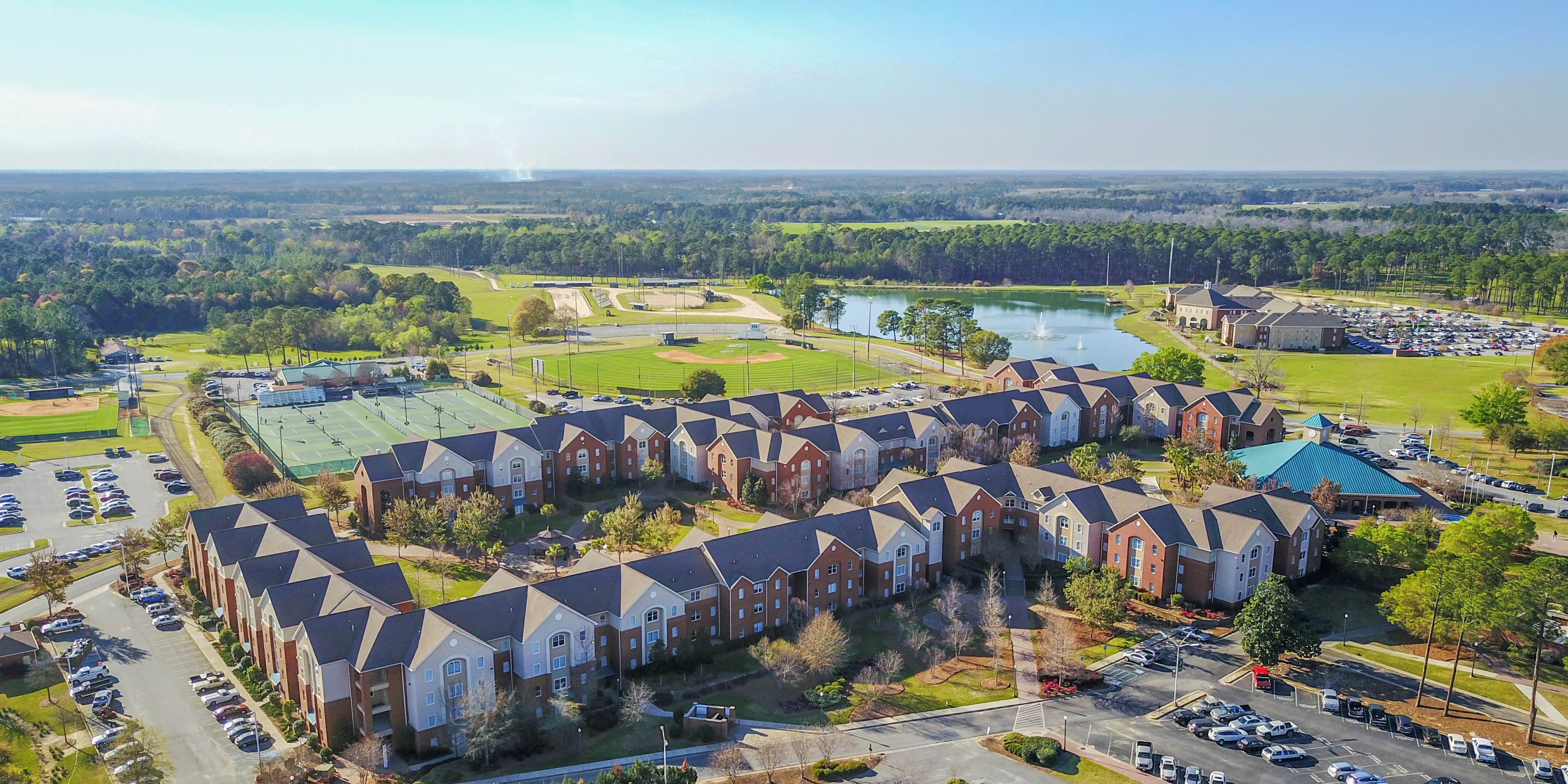 aerial view of housing 