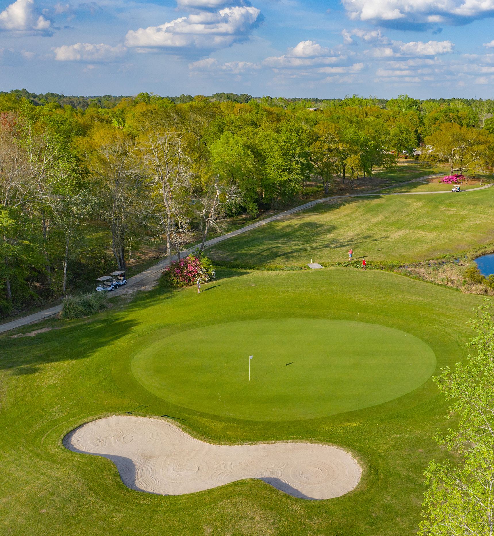 aerial view of the golf course