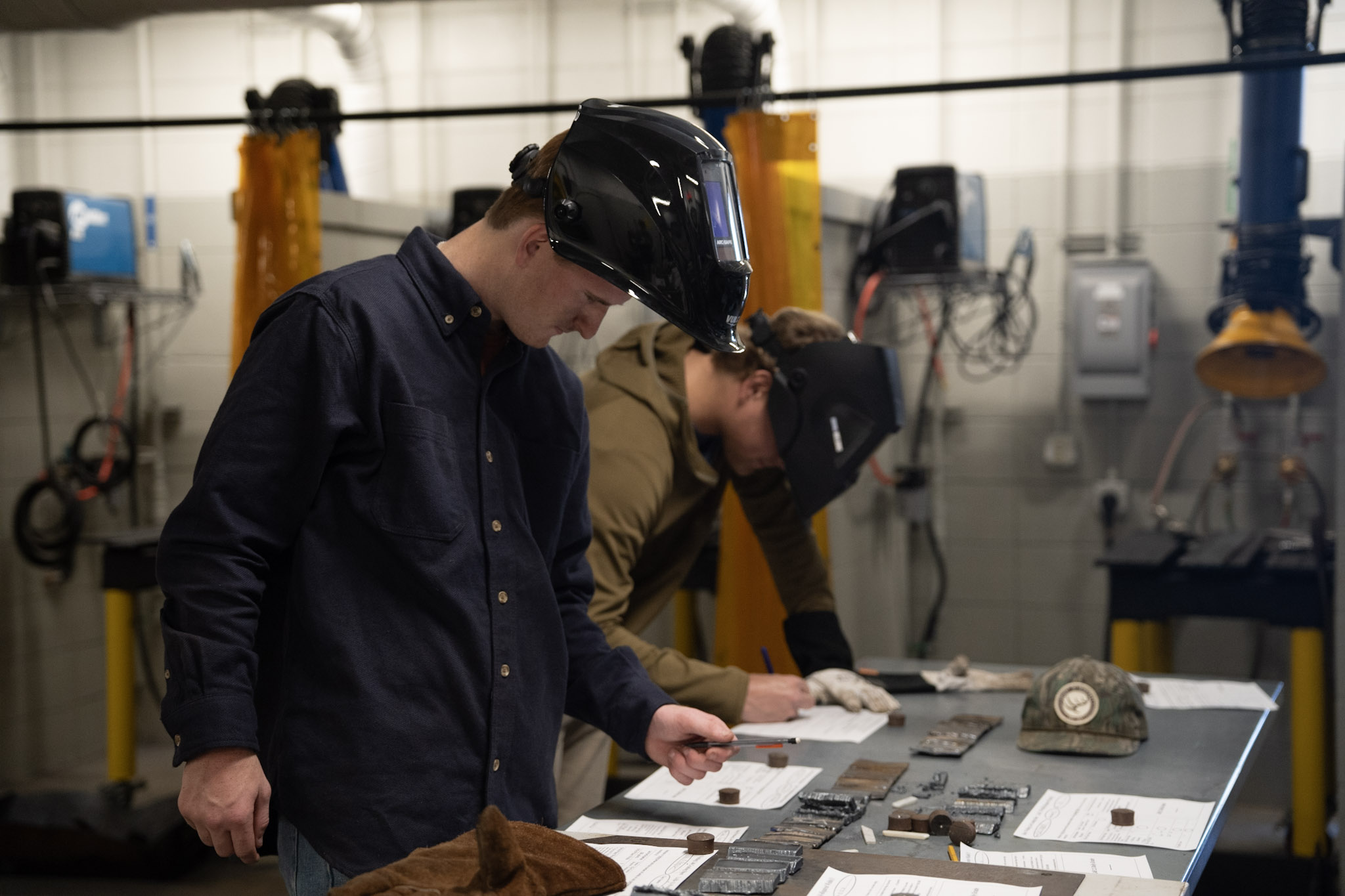 students in welding class